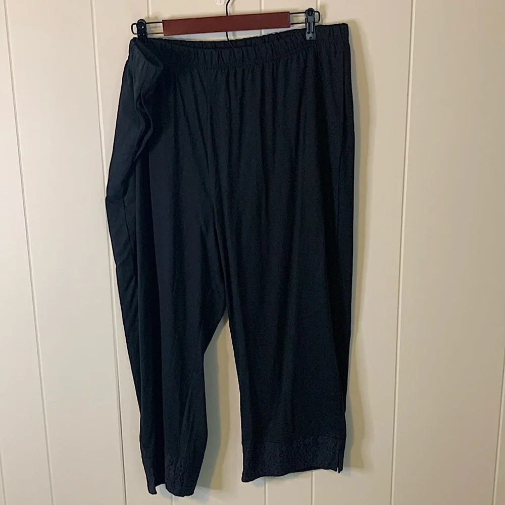 Anthony Richards Two Piece Set Top and Pants Blue and Black Size 2X